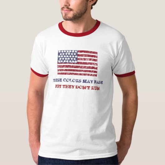 アメリカ人は、これらの色Tシャツを走りません Tシャツ (正面)