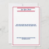 アメリカ人または州の家族会の赤白青 セーブザデート (裏面)