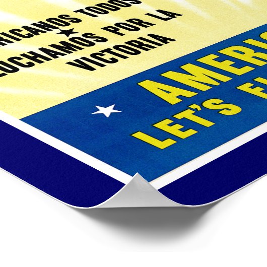 アメリカ人みんなで勝利のために戦おう ポスター (角)