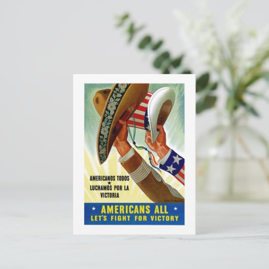 アメリカ人みんなで勝利のために戦おう ポストカード (スタンド正面)