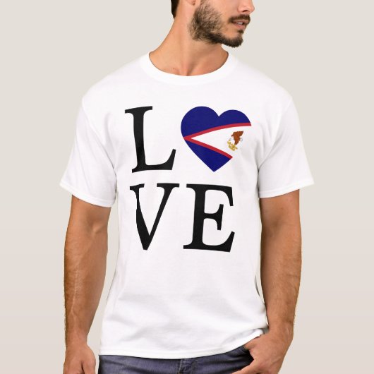 アメリカ人サモアへの愛 Tシャツ (正面)