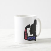 アメリカ人女性ダークグレー コーヒーマグカップ (正面右)