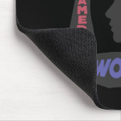 アメリカ人女性ダークグレー マウスパッド (コーナー)