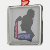 アメリカ人女性ダークグレー メタルオーナメント (左)