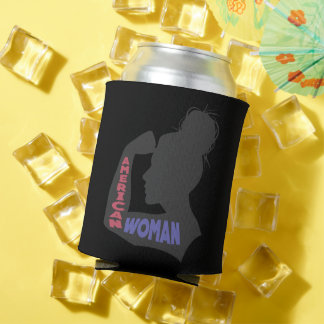 アメリカ人女性ダークグレー 缶クーラー