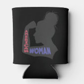 アメリカ人女性ダークグレー 缶クーラー (裏面)