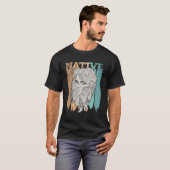 アメリカ人女性古代ヘアドス平和国家 Tシャツ (正面フル)