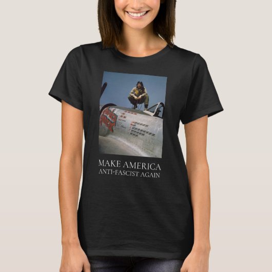 アメリカ人女性第二次世界大戦パイロット MAAFA Tシャツ (正面)