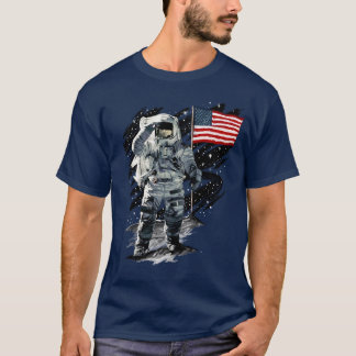 アメリカ人宇宙飛行士月面着陸 Tシャツ