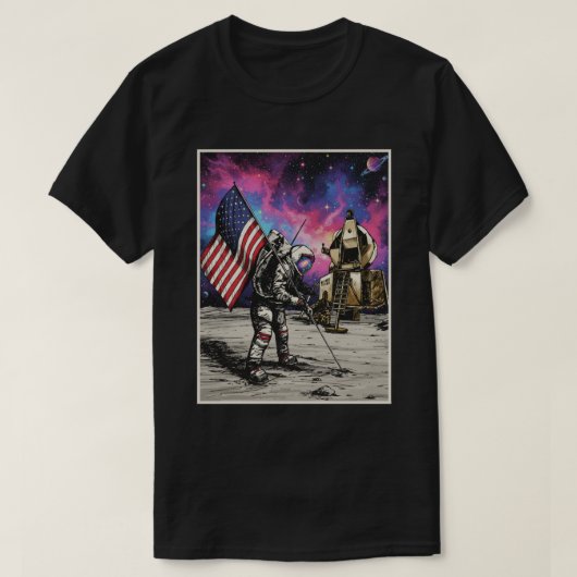 アメリカ人宇宙飛行士 Tシャツ (デザイン正面)