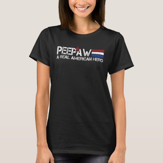 アメリカ人実在の英雄ヴィンテージの父の日を覗く Tシャツ (正面)