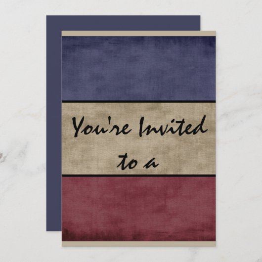 アメリカ人招待されのパーティー 招待状 (正面/裏面)