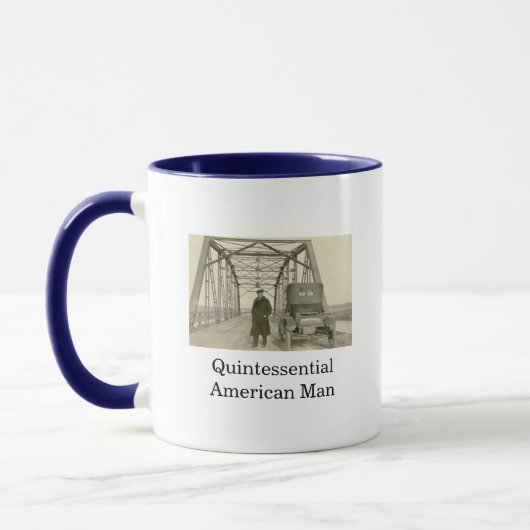 アメリカ人男性の実写フォト コーヒーマグ マグカップ (左)