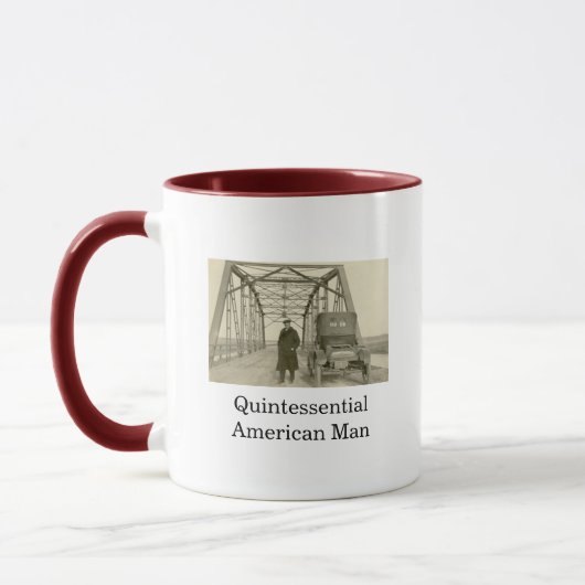 アメリカ人男性の実写フォト コーヒーマグ マグカップ (左)