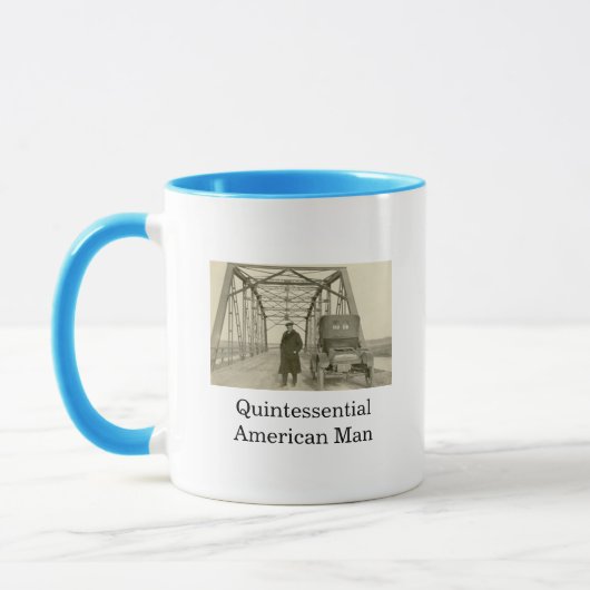 アメリカ人男性の実写フォト コーヒーマグ マグカップ (左)