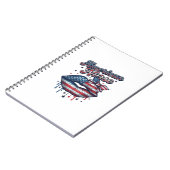 アメリカ人看護師愛国的な唇ベクターTシャツデザイン ノートブック (左側)