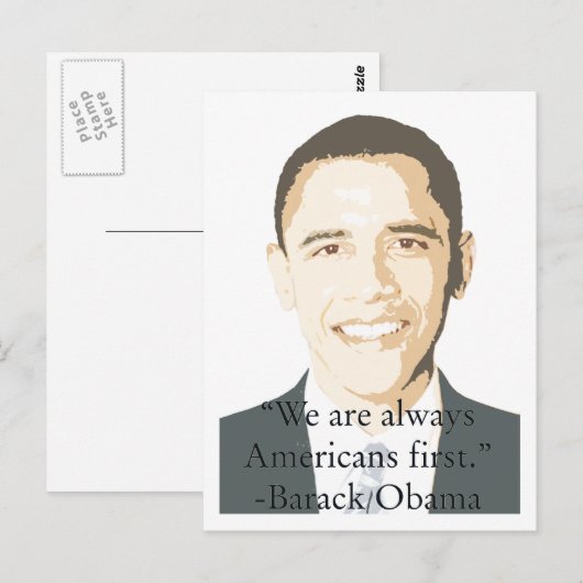 アメリカ人第一 ポストカード (正面/裏面)
