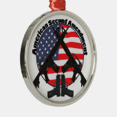 アメリカ人第2の修正 メタルオーナメント (右)