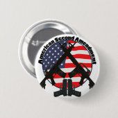 アメリカ人第2の修正 缶バッジ (正面&裏面)