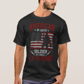 アメリカ人誕生兵士による選択退役軍人ギフト Tシャツ (正面)
