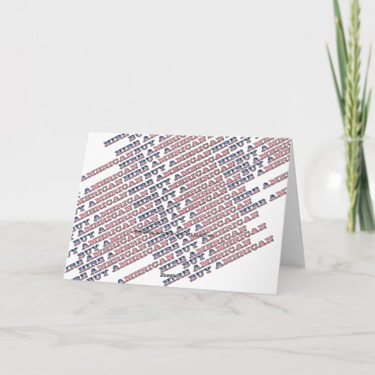 アメリカ人買採用アメリカ引用文トランプ愛国心 カード (裏面)