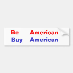 、アメリカ人、アメリカ買物あって下さい バンパーステッカー