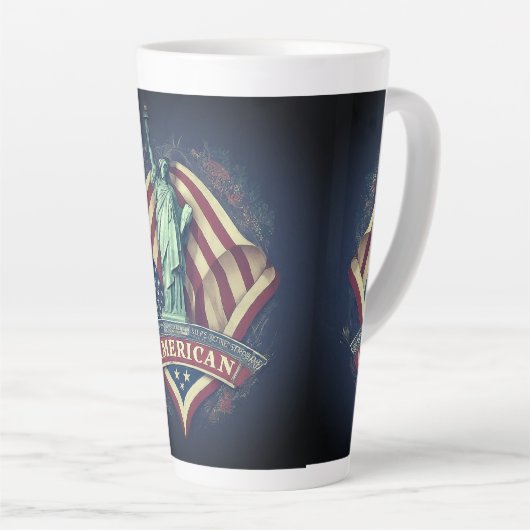 アメリカ人。 カフェラテマグ (右アングル)