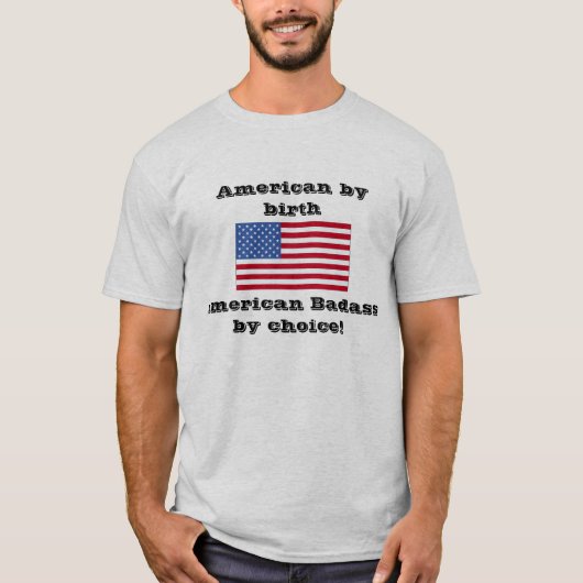 アメリカ人Badass Tシャツ (正面)