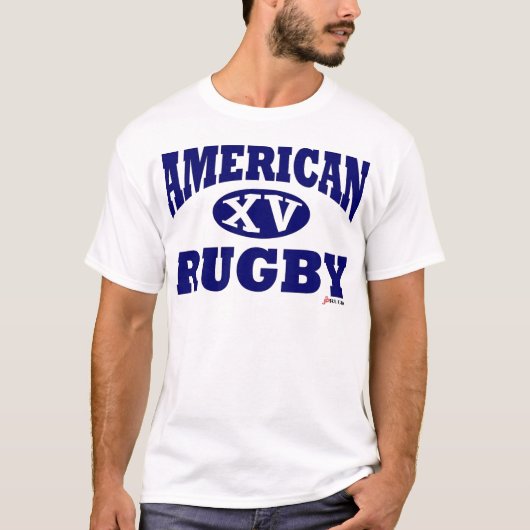 アメリカ人XVのラグビー Tシャツ (正面)