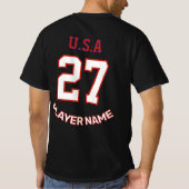 アメリカ代表サッカーチーム イーグル 愛国的なグラフィック Tシャツ (裏面)