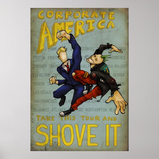 アメリカ企業のツアーポスター ポスター (正面)