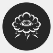 アメリカ伝統的のタトゥー・エギー古い学校のフラッシュ ラウンドシール (正面)