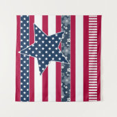 アメリカ伝統的の戦艦の国旗の色は赤い海軍w タペストリー (正面)