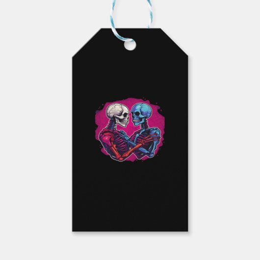 アメリカ伝統的スケルトン手タトゥー ギフトタグ (正面)