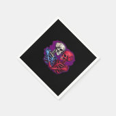 アメリカ伝統的スケルトン手タトゥー スタンダードカクテルナプキン (角)