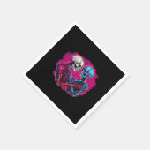 アメリカ伝統的スケルトン手タトゥー スタンダードカクテルナプキン (角)