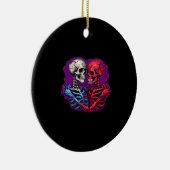 アメリカ伝統的スケルトン手タトゥー セラミックオーナメント (右)