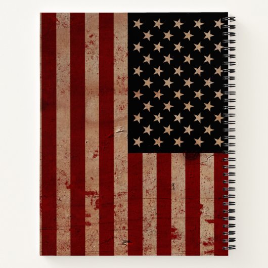 アメリカ伝統的国旗の家族レシピクックブック ノートブック (裏面)