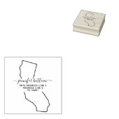 アメリカ住所 ビジネス署名 カリフォルニア ラバースタンプ (押印)