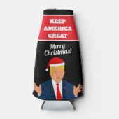 アメリカ保のクリスマス素晴らしサンタトランプ漫画 ボトルクーラー (正面)