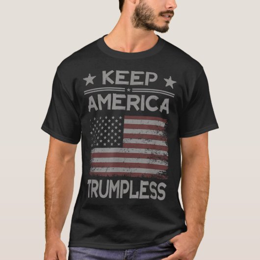 アメリカ保トランプレス – アンチトランプア動揺してメ Tシャツ (正面)