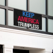 アメリカ保トランプレスI 横断幕 (ビルの外側)