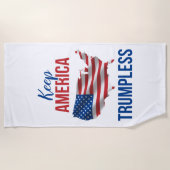 アメリカ保トランプレスV ビーチタオル (正面)