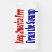 アメリカ保フリー湿地の赤い青を排水 横断幕 (縦)