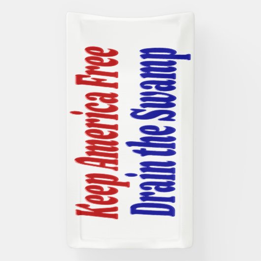 アメリカ保フリー湿地の赤い青を排水 横断幕 (縦)