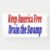 アメリカ保フリー湿地の赤い青を排水 横断幕 (横)