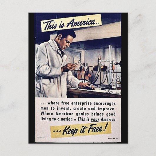 アメリカ保無料！ ポストカード (正面)