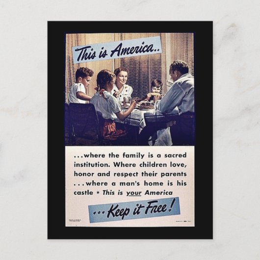 アメリカ保無料! ポストカード (正面)