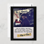 アメリカ保無料! ポストカード (正面/裏面)