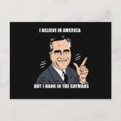 アメリカ信じではカイマンで銀行に預ける ポストカード (正面)